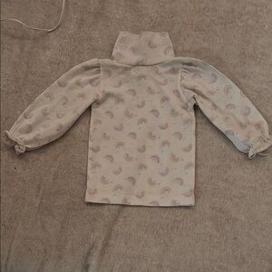 Vintage baby 12 mo 80’s Health-Tex White Rainbow Print Turtleneck Sweater